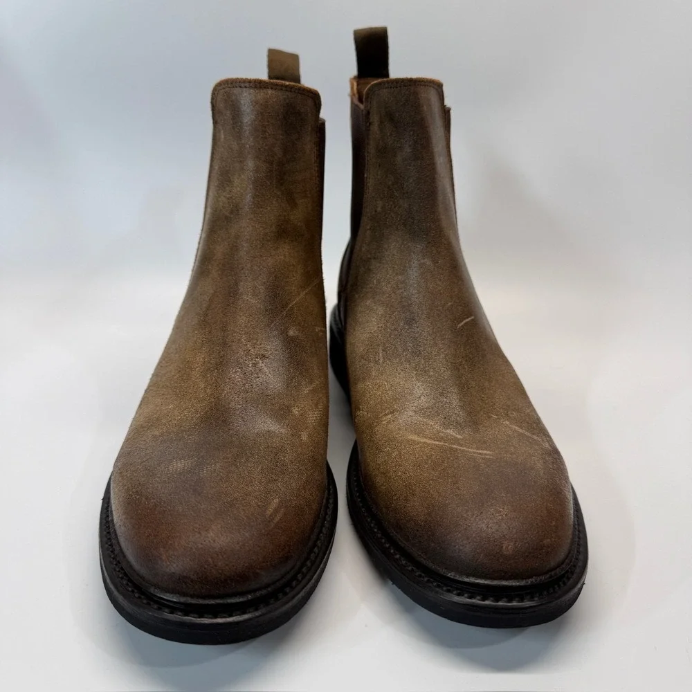 Frye‎ Seth Chelsea Boot Men 9 D Brown Chocolate Patina Classic
